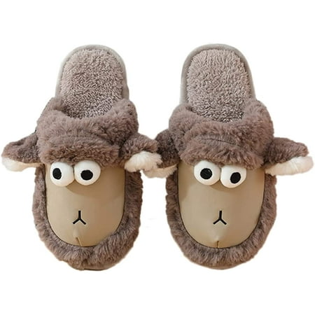 

CoCopeanut Womens Cute Animal Slippers Cartoon Sheep Memory Foam Indoor House Slippers Thanksgiving Christmas Shoes