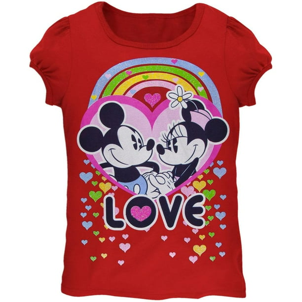 mickey mouse and minnie mouse shirt