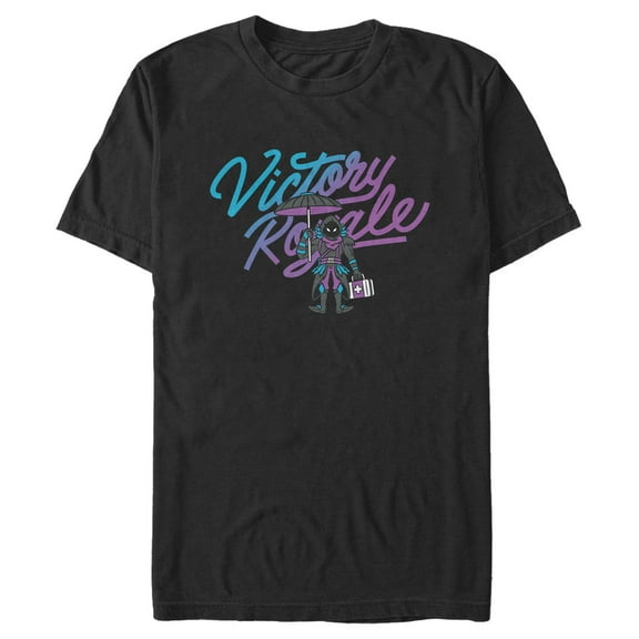 Men's Fortnite Victory Royale Raven Float On  Graphic Tee Black 3X Large