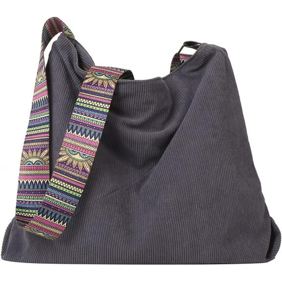 Women Corduroy Tote Bag Large Shoulder Hobo Bag for Women Boho Casual Handbag Purse