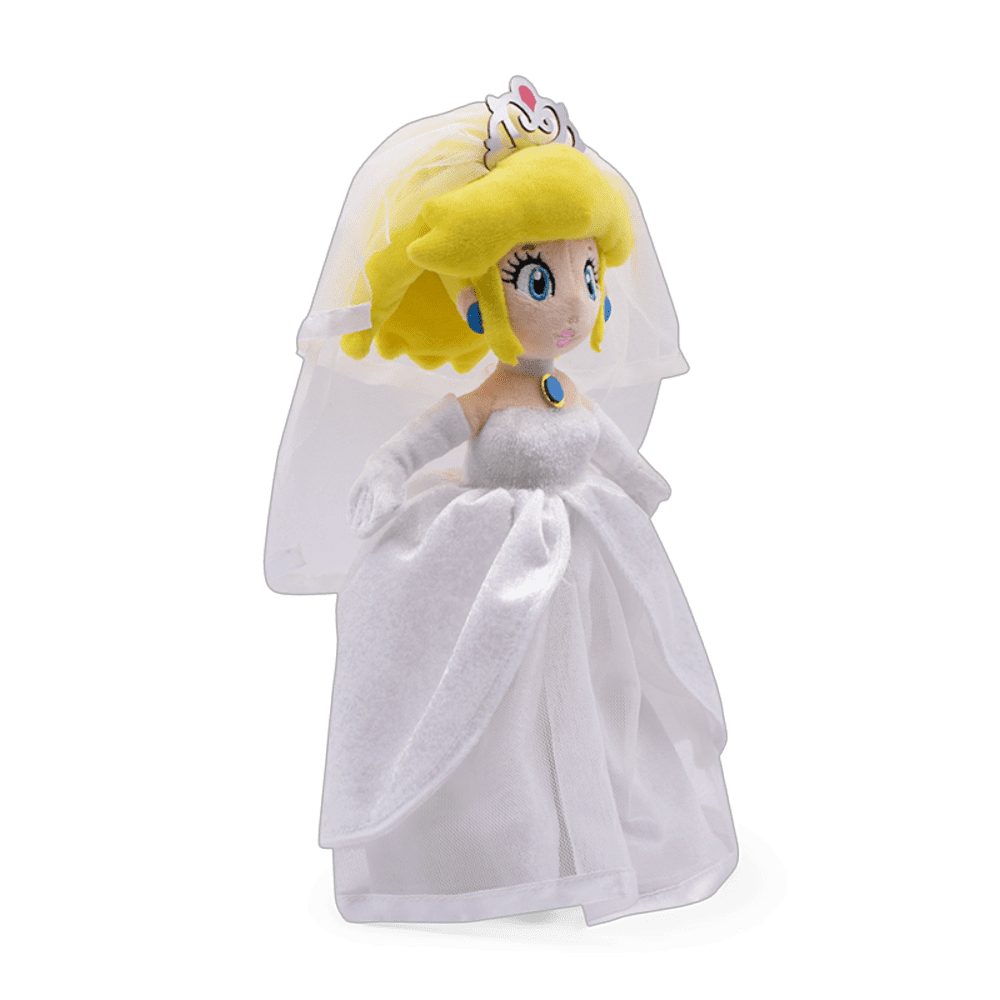 Super Mario Odyssey Princess Peach Mario in Wedding Dress Plush Stuffed Doll 