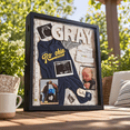 Black 16*20 Wood Shadow Box Frame with Glass Front and Linen Backboard ...