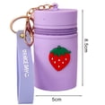 thumbnail image 2 of Keychain Pouch Portable Cartoon Decor Storage Bag with Zipper Closure Wrist Strap Mini Cosmetic Bag Silicone Storage Bag Keychain Cosmetic Pouch, 2 of 8