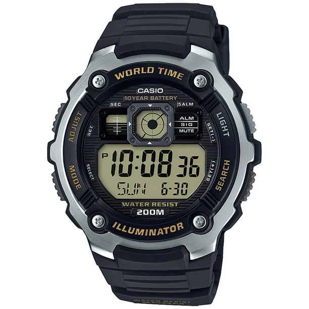 casio men's lcd chronograph and alarm watch