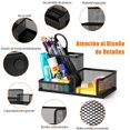 thumbnail image 2 of 6 Piezas Organizador de Escritorio de Malla,UIEYAKFR Oficina Accesorios para Escritorio Incluyen Porta Lapices de Escritorio,Soporte para Clips de Papel, Soporte para Tarjetas de Visita,etc, 2 of 3