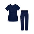 thumbnail image 1 of Sivvan Womens Scrub Set - Multi Pocket Cargo Pants & Stylish Mock Wrap Top, 1 of 6