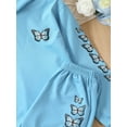 thumbnail image 5 of Liacowi Toddler Girls 2 Piece Outfit Butterfly Print Long Sleeve Hoodie Sweatshirt and Pants Set Baby Cute Fall Clothes, 5 of 7