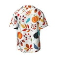 thumbnail image 2 of KLL Autumn Pumpkins Fall Leaves Print Men's Shirt Short Sleeve Button Down Summer Cuba Beach Shirts- Medium, 2 of 7