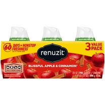 Renuzit Adjustable Solid Gel Air Freshener Cones, Apple & Cinnamon, Nonstop Freshness, 7 Ounces, 3 Cones