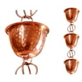 thumbnail image 1 of Monarch Rain Chains 26058 Hammered Cup, 3 Ft Rain Chain Extension, Copper, 1 of 4