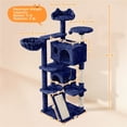 thumbnail image 7 of Yaheetech 57.5''H Cat Tree Tower Cat Tree with 2 Condos, Scratching Posts, Ramp, Navy Blue, 7 of 7