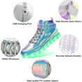 thumbnail image 4 of Light Up Shoes Men Women LED Shoes High Top Adult Light Up Sneakers Glow in The Dark Shoes with USB Recharging for Dancing Parties, 4 of 7