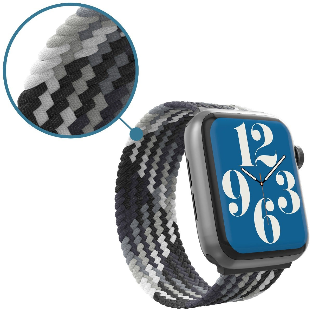 ZAGG Gear4 Braided Stretchy Solo Loop Band – MD – Wine - Compatible with Apple Watch 42mm 44mm 45mm, Elastic Strap Wristbands for iWatch Series 7/6/SE/5/4/3/2/1, Wine Red, Medium (705009509) - image 5 of 5
