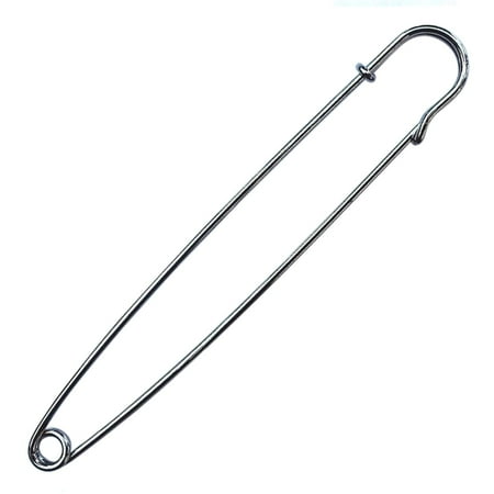 Safety Pin Charm Holder - Set of 4 Large 5 Inch Safety Pin Hobby Tool DIY Crafts and Repairs