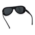 thumbnail image 7 of Retro Dimensional Metal Socket Rim Tear Drop Shape Racer Plastic Sunglasses Matte Black Silver - Black, 7 of 7