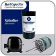 thumbnail image 4 of Appli Parts motor start capacitor 130-156 Mfd (microfarads) uF 250 VAC universal fit for electric motor applications 1-7/16 in Wide 3-3/8 in Height CON-130-250, 4 of 8