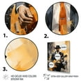 thumbnail image 3 of Designart "Harlem Jazz Yellow Black New York Rhythms I" Portrait Wall Art Print, 3 of 5