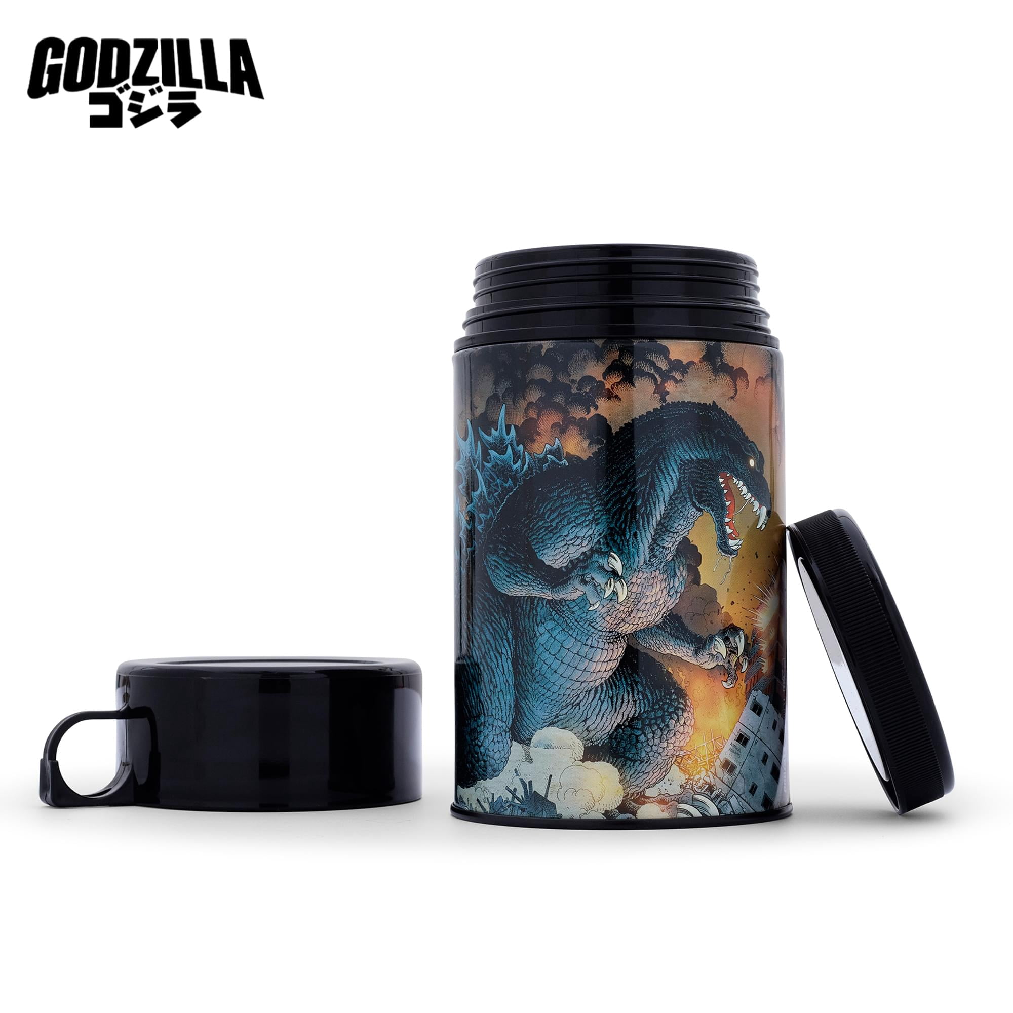 Godzilla Vs. Mechagodzilla Retro Metal Lunchbox With Beverage