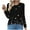 #0136-Black, variant on Long Sleeve Shirts for Women Casual Crewneck Loose Tunic Tops Retro Floral Maple Leaf Graphic Tees Gift Fall Fashion Work B