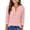 Dark Pink, variant on SPROUTOP Blouses for Women Waffle Knit Long Sleeve Shirts Casual Button Up Henley V Neck Tunic Tops Basic Tees
