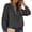 01# Black, variant on Women's Tops Loose Fit Quilted Sweatshirt Top with Pockets Half Zip Textured Blouse Casual Long Sleeve Pullover Cotton Streetwear S-2XL