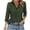 Army Green, variant on Staron Women Polka Dot V Neck 3/4 Sleeve Casual Basic Loose Tops Blouse Color Block V-Neck Top, Wine XXL