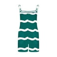 thumbnail image 5 of Women's Bandeau Jumpsuit Strapless Playsuits Summer Elegant Womens Beach Holiday Mini Playsuit Ladies Sleeveless Bandeau Romper Overalls Shorts for Women Pockets Rompers Green M, 5 of 5