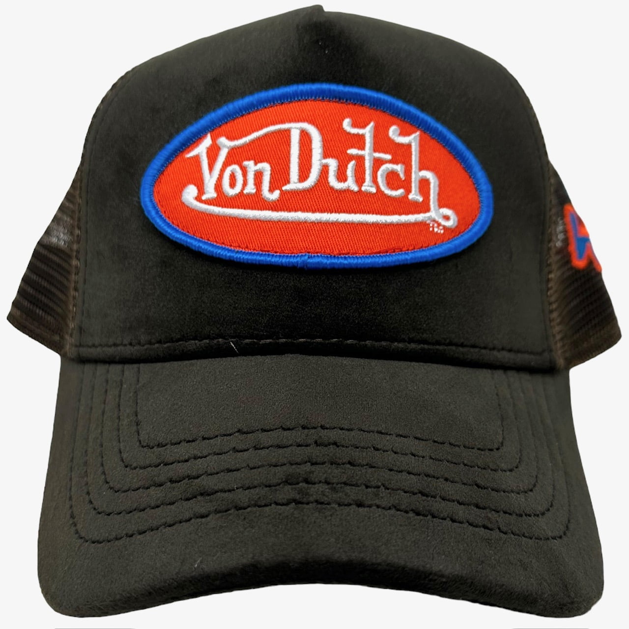 Von Dutch Trucker Hat Brown Hollywood Velvet Embroidered  display picture 1