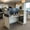 Grey+White, variant on Modular Office Cubicle Workstation, Privacy Partition Desk with Side Storage Built-in Power Outlets & Cable Management for Open Office, Call Center(Walnut+White,Right,59in)