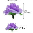thumbnail image 2 of Naler 50 Pcs Purple Stemless Fake Silk Roses,1.6" Artificial Flowers Heads Bulk for Wedding Bouquets Party Birthday Decors, 2 of 8
