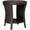 Mixed Brown, variant on 18" Outdoor Wicker Coffee Table, 2-Tier Patio Side Table with Storage, PE Rattan End Table with Composite Wood Top, Steel Frame for Garden Backyard Balcony,