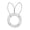 Black, variant on Easter Wreath Bunny Wire Wreath Form Garden Bunny Shaped Form Frame for Easter DIY Craft Rabbit Decor Project Indoor Outdoor Holiday Door Porch Hanging Decor