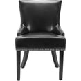 thumbnail image 4 of SAFAVIEH Lotus 19''H Side Chair, Black/Silver Nail Heads, Set of 2, 4 of 5