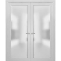 French Double Frosted Glass Doors 56 x 80