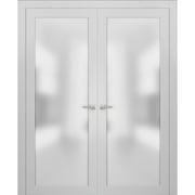French Double Frosted Glass Doors 48 x 96