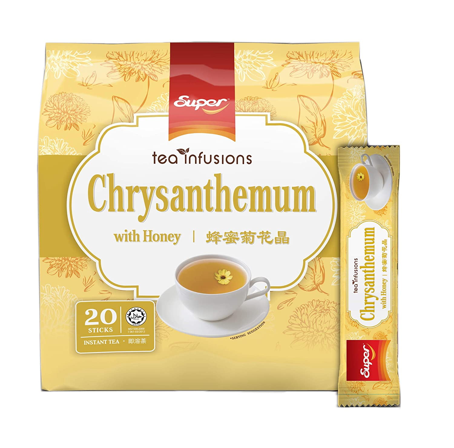 (2 Pack) Super Instant Chrysanthemum Tea with Honey 2 x (360g/20