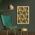 thumbnail image 2 of Modern Art Wall Art with Frame, Watercolored Grunge Brushstroke Expressionist Background Paint Effects, Printed Fabric Poster for Bathroom Living Room, 23" x 35", Earth Yellow Black, by Ambesonne, 2 of 2