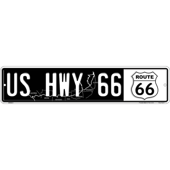 Hangtime Route 66  4x18 inch Novelty Street Sign