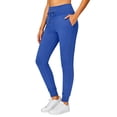 thumbnail image 2 of YOIAVAIOY Women's Stretch Workout Yoga Pants High Waist Drawstring Joggers Active Lightweight Sports Sweatpants with Pockets Blue S, 2 of 8
