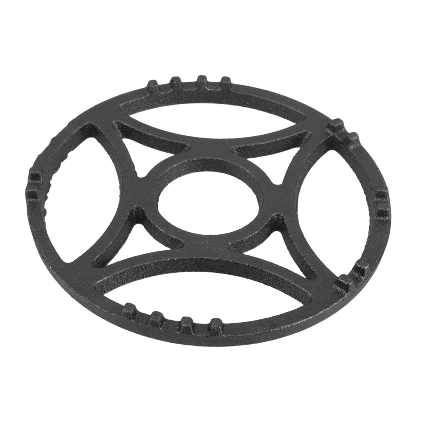 Hemoton Work Ring For Gas Stove Flat Work Burner Ring Stand Nonslip Gas Ring Reducer Heavy Duty Cast Iron Gas Burner Rack for Hot Pots Pans 17.5cm