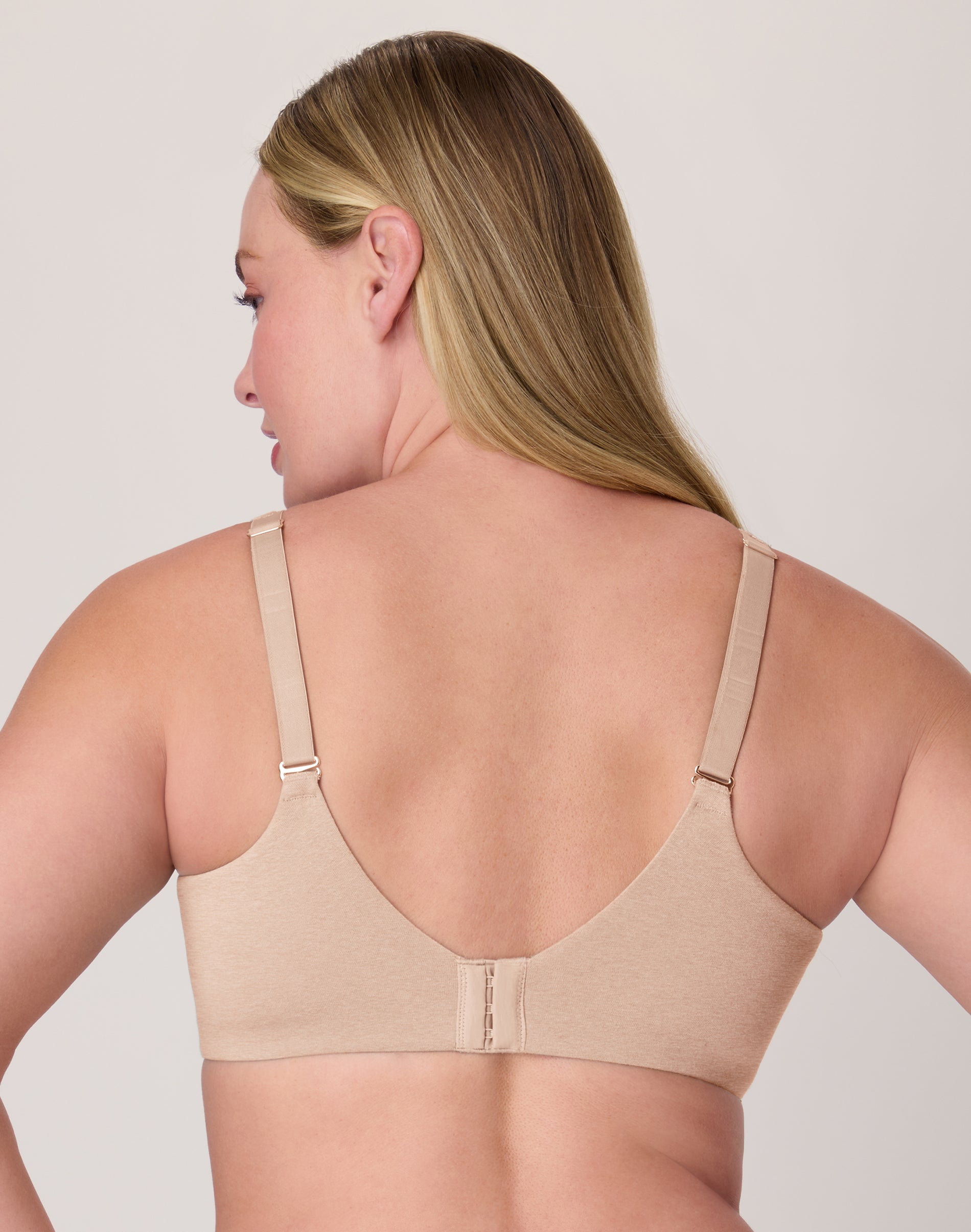 Bali Cotton Collection Underwire Bra, Moisture-Wicking, Convertible Tropical Sands Heather 36C