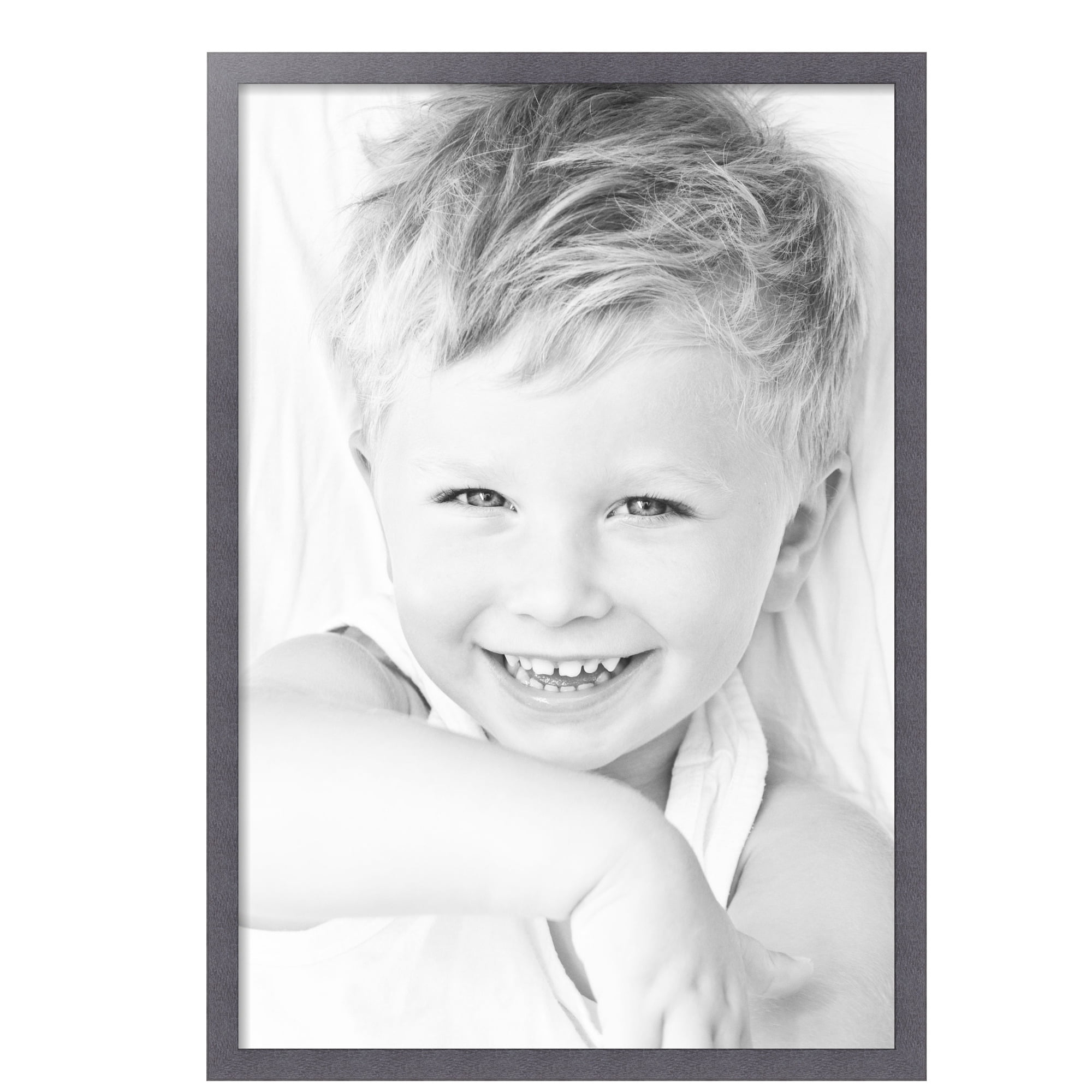ArtToFrames 26x38 inch Tungsten Picture Frame, Gray MDF Poster Frame (4640)