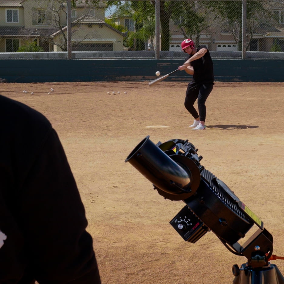 PowerNet Launch F-lite Pro Baseball & Softball Pitching Machine, Breaking Ball Bracket, Variable Speed Up to 90 MPH, Batting Practice Ball Launcher (F-lite Pro)