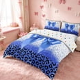 thumbnail image 2 of Homewish Blue Bow Duvet Cover Queen for Girls, Glitter Ice Cream Drip Queen Bedding, Polka Dots Reversible, 3 Pieces 1 Duvet Cover and 2 Pillowcases, 2 of 6