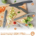 thumbnail image 2 of Juego de bloques de cuchillos MasterChef Earth Greys, 6 cuchillos de acero inoxidable, 2 of 7