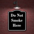thumbnail image 2 of Do Not Smoke Here BLACK Aluminum Composite Sign 8.5''x10'', 2 of 9