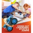 thumbnail image 3 of Team Power Monster Trucks Juguetes para niños y niñas Tracción en las 4 ruedas impulsado por fricción Paquete de 6 autos de juguete Push And Go con ruedas gigantes 360 Acrobacias locas Edad 3 4-7 y má, 3 of 5