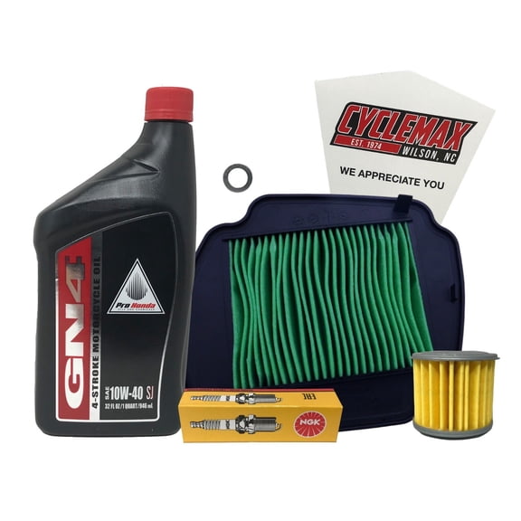 Cyclemax 10W-40 Tune-Up Kit fits 2021-2024 Honda Grom w/ Air Filter & Spark Plug