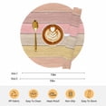 thumbnail image 6 of Pink Wooden Grain Round 15 Inch Placemats Set of 8, Vintage Chic Geometric Ombre Brown HeatResistant Non Slip Place Mats for Dining Table, Wipeable Braided Kitchen Table Mats for Housewarming, 6 of 8