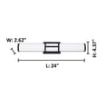 thumbnail image 3 of Eglo Lighting - Ramaro - 1-Light LED Vanity Light - Matte Black - Acrylic -24, 3 of 4
